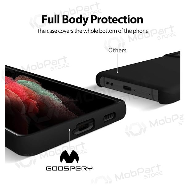 Samsung Galaxy A136 A13 5G / A047 A04s fodral Mercury Goospery "Silicone Case" (svart) Samsung Galaxy A136 A13 5G / A047 A04s fodral Mercury Goospery "Silicone Case" (svart)
