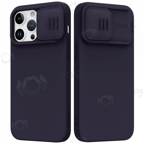 Apple iPhone 15 Pro Max mobilskal „Nillkin Silicone“ (tamsiai violett) Apple iPhone 15 Pro Max mobilskal „Nillkin Silicone“ (tamsiai violett)
