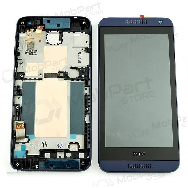 HTC Desire 610 skärm (blå) (med ram) (service pack) (original)
