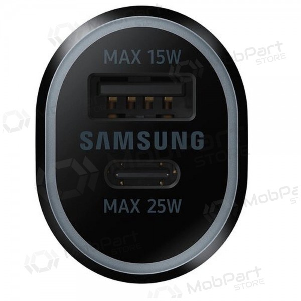Laddare automobilinis original Samsung EP-L4020NBEGEU 1xType-C 1xUSB-A svart förpackningen innehåller 40W