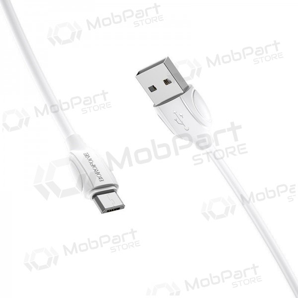 USB kabel Borofone BX19 USB-A to MicroUSB 1.0m vit
