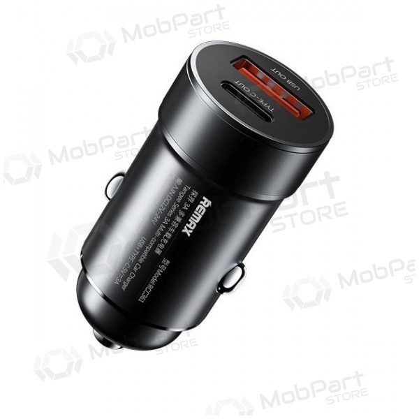 Billaddare Remax RCC361 15W USB-C/USB-A svart