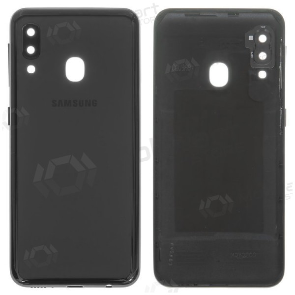 Samsung A202 Galaxy A20e 2019 baksida / batterilucka (svart) (service pack) (original) Samsung A202 Galaxy A20e 2019 baksida / batterilucka (svart) (service pack) (original)