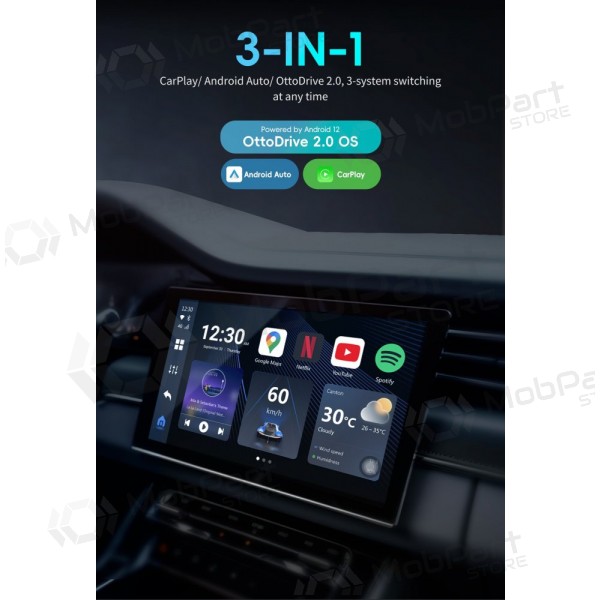 Trådlös CarPlay / Android Auto-adapter Ottocast OttoAiBox P3 PCS46 svart