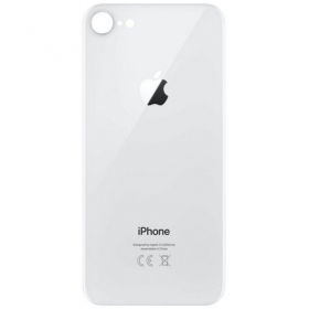 Apple iPhone 8 baksida / batterilucka (silver) (bigger hole for camera)