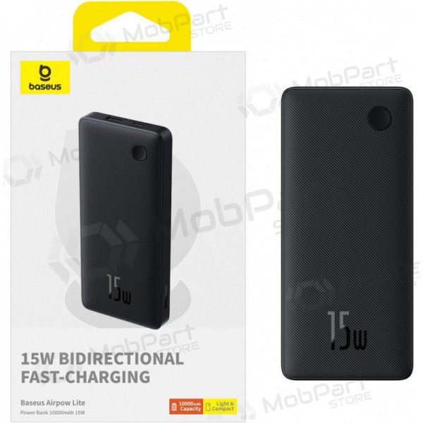 Powerbank Power Bank Baseus Airpow Lite 15W 10000mAh svart P10067500123-00