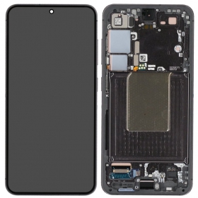 Samsung Galaxy S24 skärm (svart) (med ram) (original)
