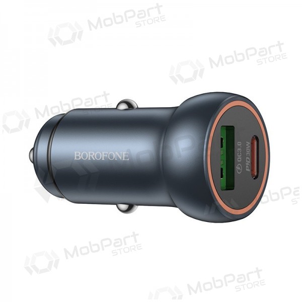Billaddare Borofone BZ32A USB-C/USB-A 30W grå