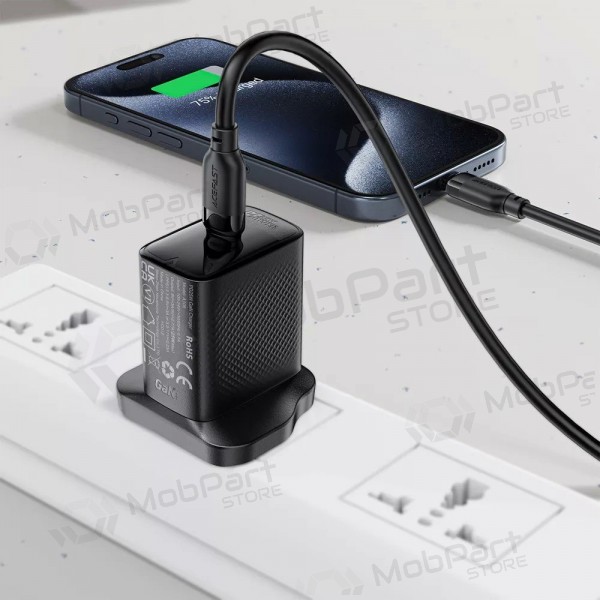 USB-C-kabel Acefast C16-03 USB-C till USB-C 1.2 m 60 W svart.