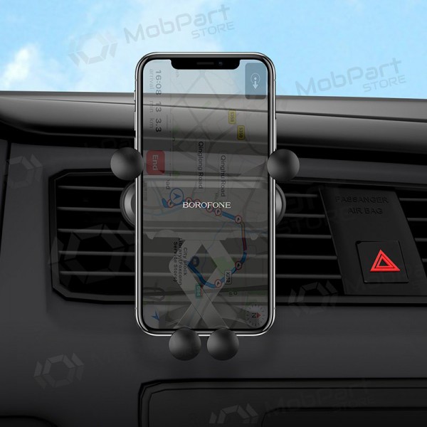 Automobilinis Universell telefono laikiklis Borofone BH19 tvirtinamas ant ventiliacijos grotelių, svart