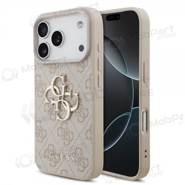 Apple iPhone 17 Pro fodral - Guess PU 4G Metal Logo (rosa)