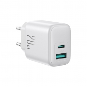 Laddare Joyroom JR-TCF21 USB-C/USB-A PD20W vit