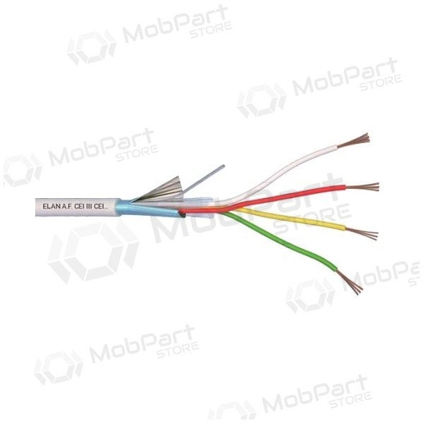 ELAN förtent, skärmad säkerhetskabel - 4x0.22