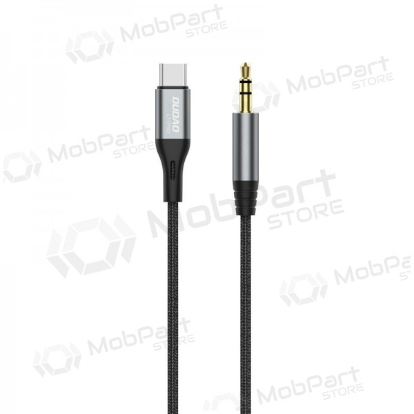 Ljudkabel Dudao L11ProT USB-C till 3.5 mm 1 m svart