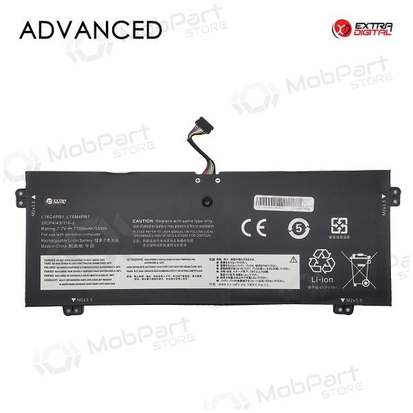 Lenovo L16C4PB1, L16M4PB1, 7100mAh laptop batteri, Advanced Lenovo L16C4PB1, L16M4PB1, 7100mAh laptop batteri, Advanced