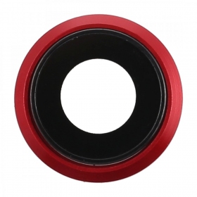 Apple iPhone 8 / SE 2020 kamera lins (röd) (med ram)