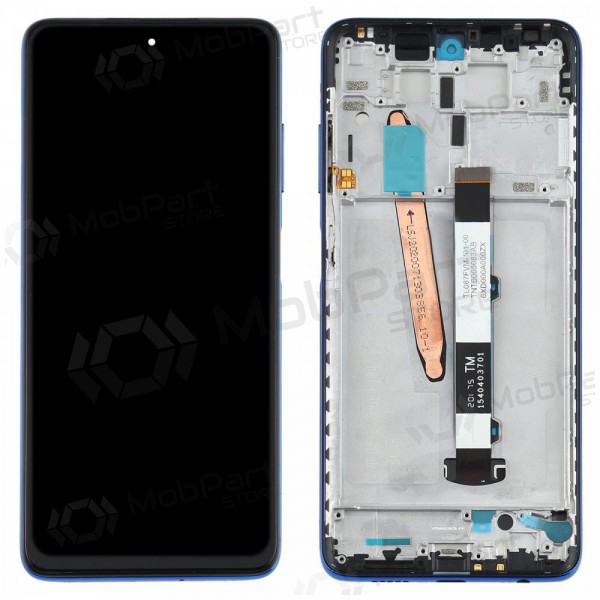 Xiaomi Poco X3 / X3 NFC skärm (blå) (med ram) (service pack) (original)