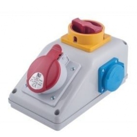 PawBol R-BOX B.165/1/LP-S plastikinis skydelismed kištukiniais lizdais (1x16A/250V, 1x250V)