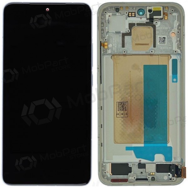 Ekranas Xiaomi Poco F7 5Gmed lietimui jautriu stikliuku och rėmeliu Silver White original (service pack)