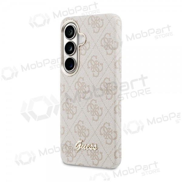 Samsung Galaxy S26 fodral - Guess PU 4G Script Metal Logo Magnetic (rosa)