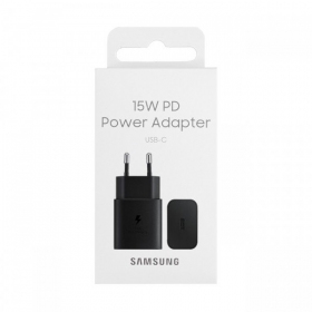 Laddare original Samsung EP-T1510NBEGEU 15W förpackningen innehåller svart
