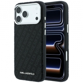 Apple iPhone 18 Pro fodral -Karl Lagerfeld PU Grained Allover Semi Wrap MagSafe-