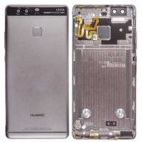 Huawei P9 baksida / batterilucka grå (Titanium Grey) (begagnad grade C, original)