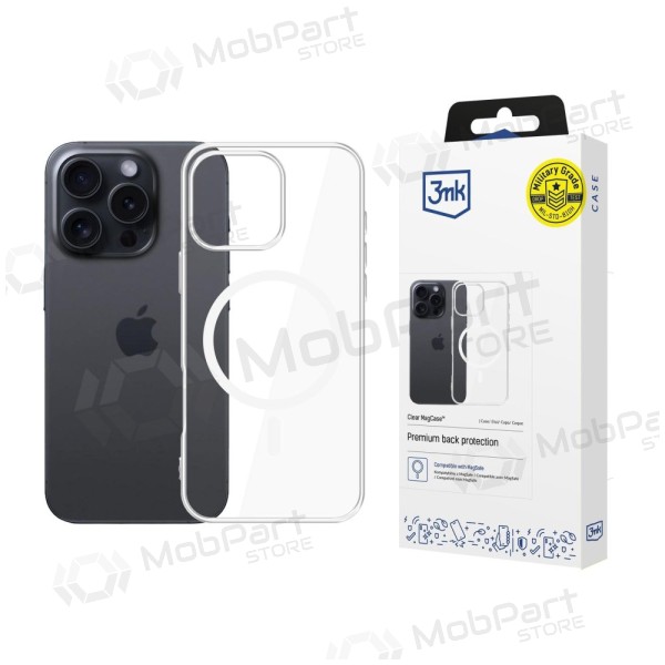 Apple iPhone 16 Pro skal - 3MK Clear MagCase (transparent)