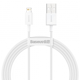USB kabel Baseus Superior Lightning 2.4A 1.5m (vit) CALYS-B02