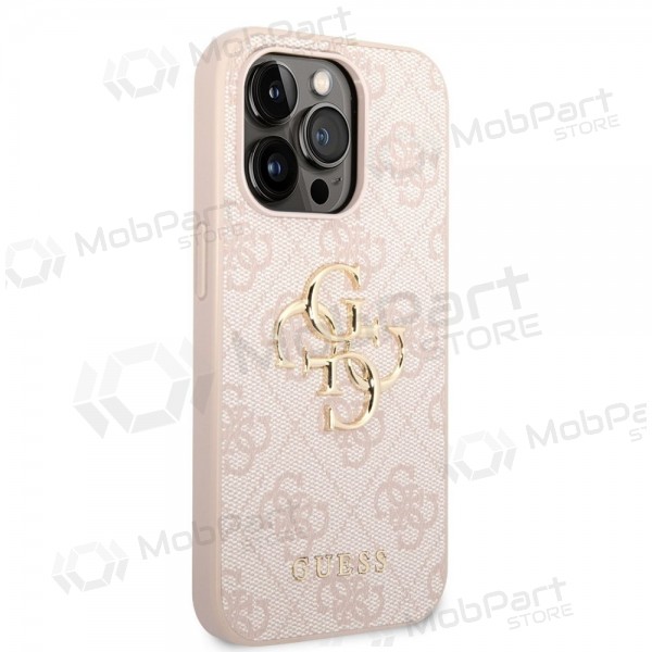 Apple iPhone 14 Pro Max fodral - Guess PU 4G Metal Logo (rosa)