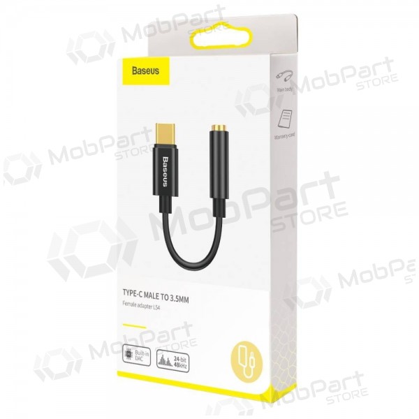 Audio adapter Baseus L54 iš Type-C į 3.5mm svart CATL54-01