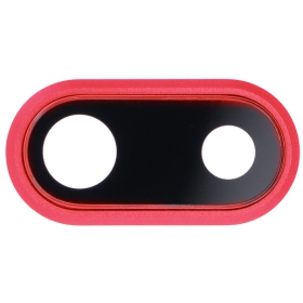 Apple iPhone 8 Plus kamera lins (röd) (med ram)