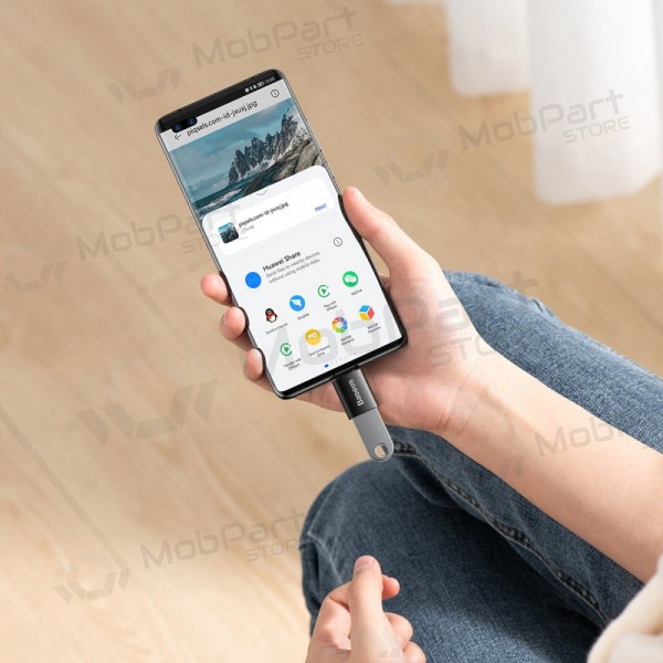 Adapter Baseus Ingenuity Series Type-C to USB-A3.1 OTG svart ZJJQ000001