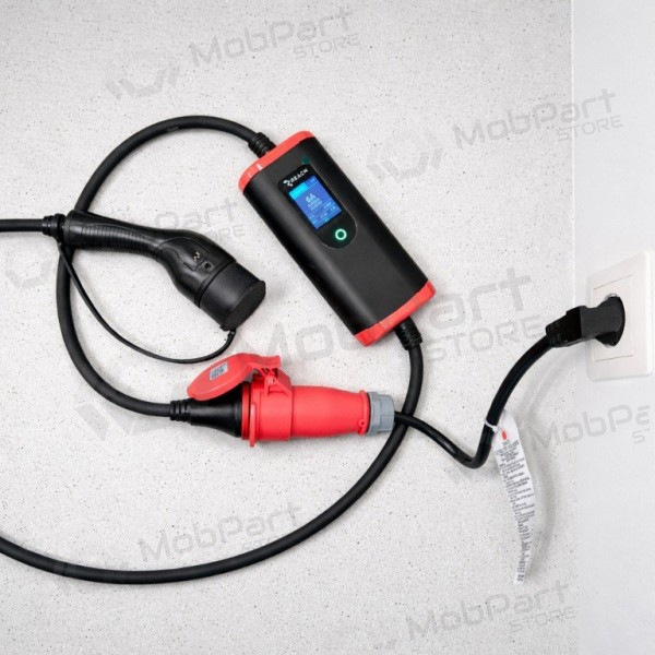 Adapter Reach CEE 16A 400 V till 220 V Schuko svart
