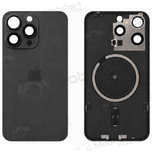 Apple iPhone 15 Pro Max bakstycke (svart) (Premium)