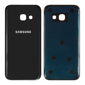 Samsung A320 Galaxy A3 2017 baksida / batterilucka (svart) (begagnad grade C, original)