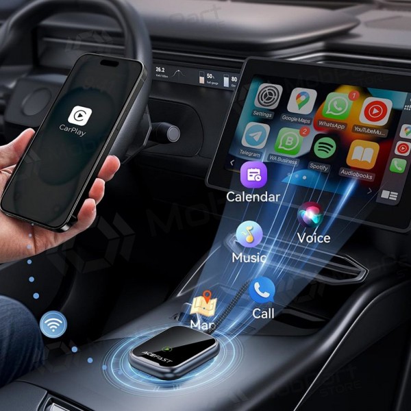 CarPlay-adapter Acefast QC1 trådlös Android Auto svart