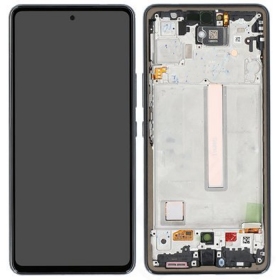Samsung Galaxy A53 skärm (svart) (med ram) (refurbished)