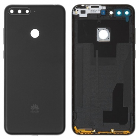 Huawei Y6 Prime 2018 baksida / batterilucka (svart) (begagnad grade C, original)