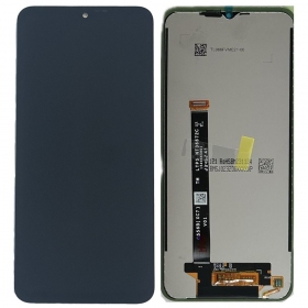 Ekranas Samsung G556 Xcover 7 5Gmed lietimui jautriu stikliuku Black ORG