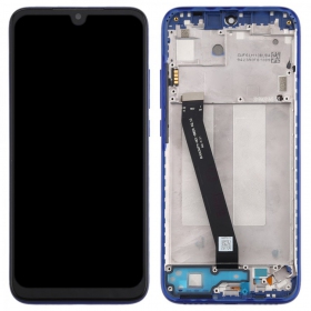 Xiaomi Redmi 7 skärm (blå) (med ram) (service pack) (original)