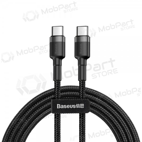 USB kabel Baseus Cafule PD60W Type-C 2.0m grå-svart CATKLF-HG1