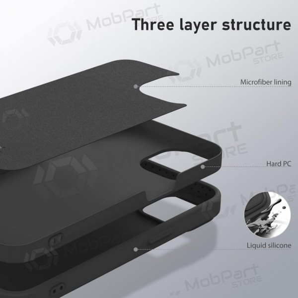 Apple iPhone 15 Pro Max mobilskal „Nillkin Silicone“ (svart)