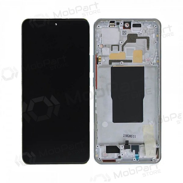 Xiaomi 12T, 12T Pro skärm (silver) (med ram) (original)