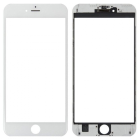Apple iPhone 6 Plus Skärmglass med ram (vit) (for screen refurbishing) - Premium