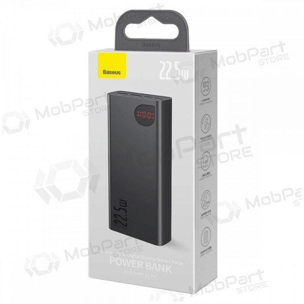 Powerbank Power Bank Baseus Adaman 22.5W 20000mAh + Type-C 0.3m svart PPAD070101