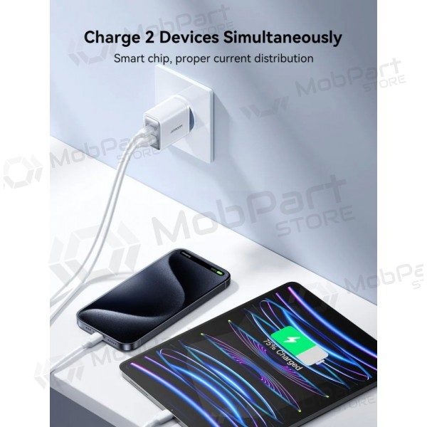 Laddare Joyroom JR-TCF15 USB-C/USB-A 30W vit