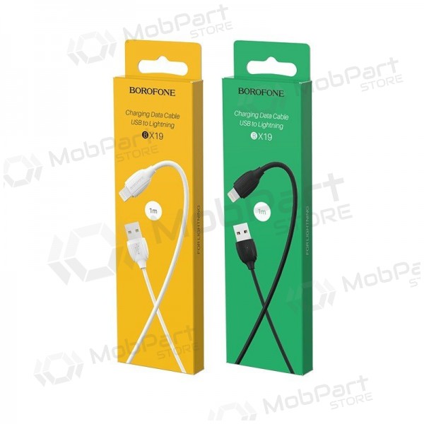Lightning-kabel Borofone BX19 USB-A till Lightning 1 m vit