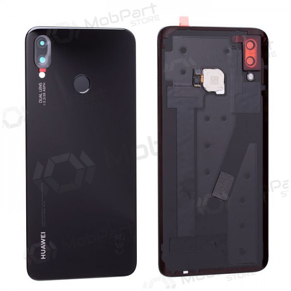 Huawei P Smart Plus baksida / batterilucka (svart) (begagnad grade A, original)
