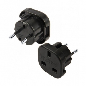 Adapter UK till EUR svart